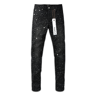 Purple Diamonds Black Jeans