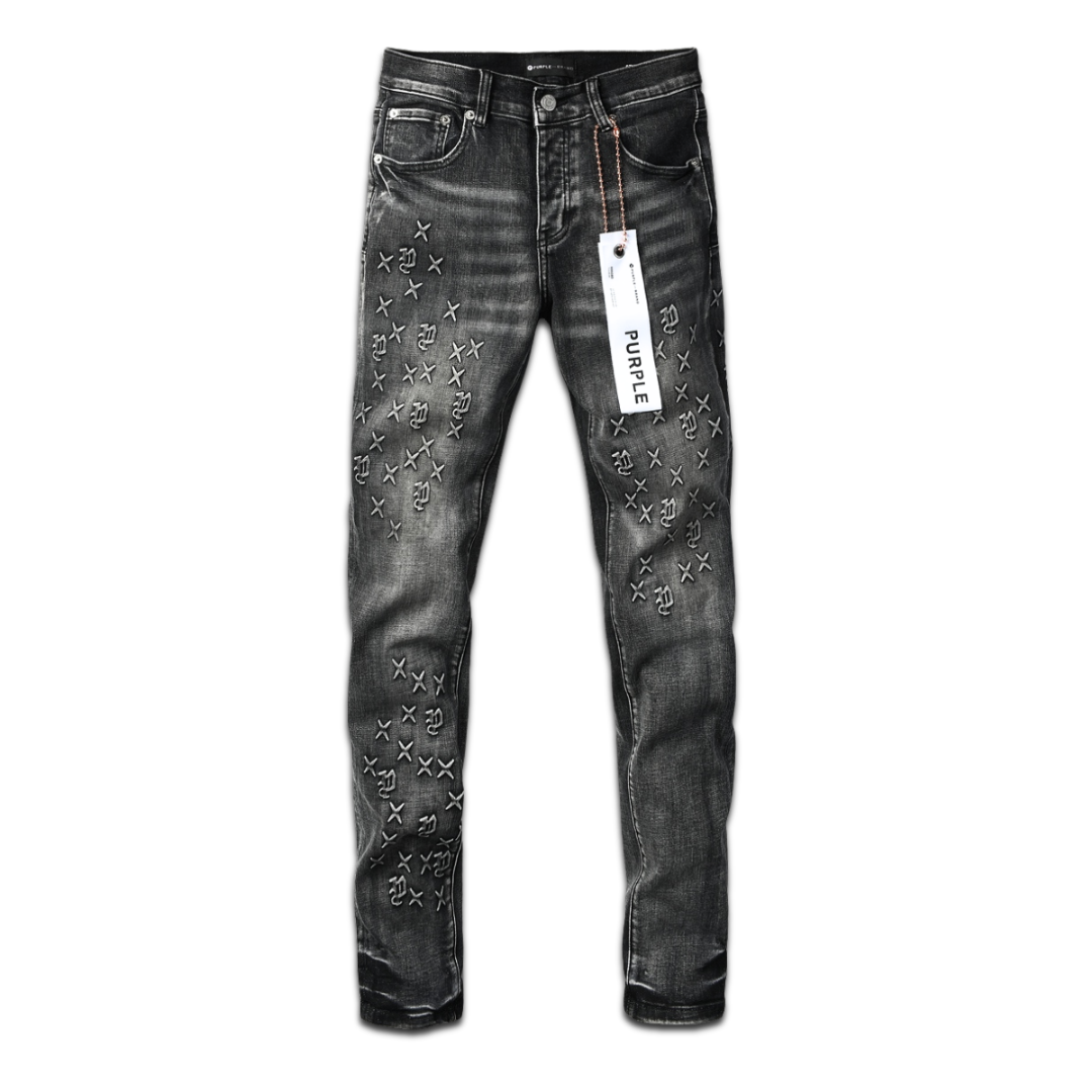 Purple Gradient Black Jeans