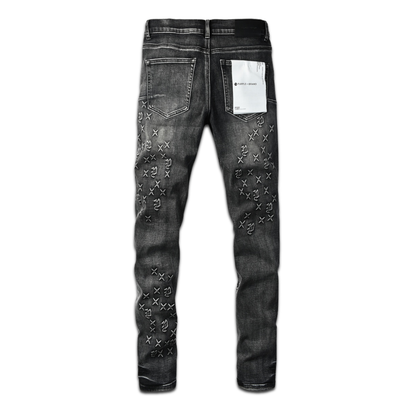 Purple Gradient Black Jeans