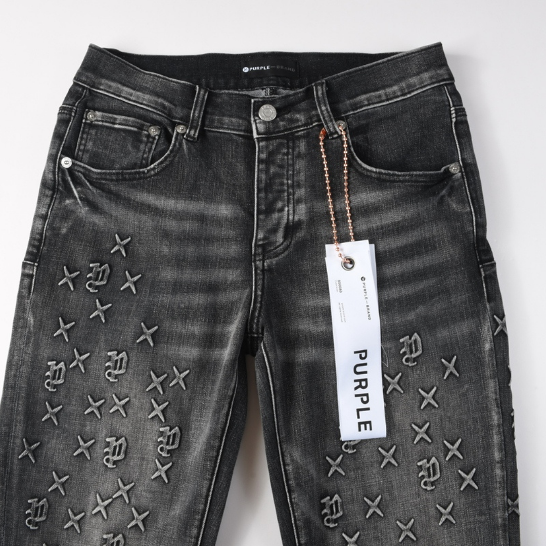 Purple Gradient Black Jeans