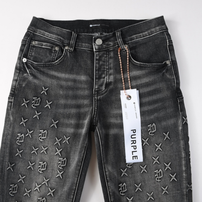 Purple Gradient Black Jeans