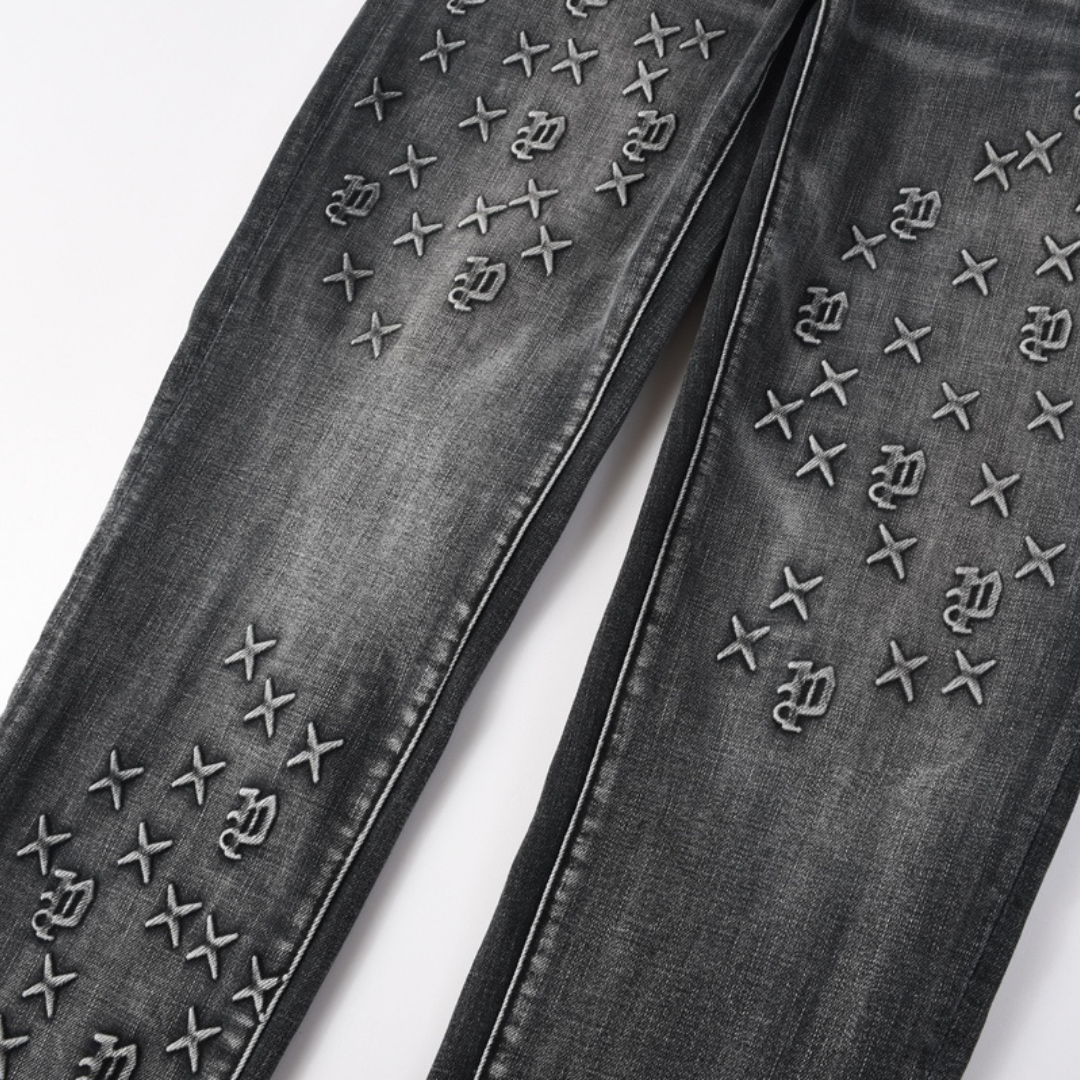 Purple Gradient Black Jeans
