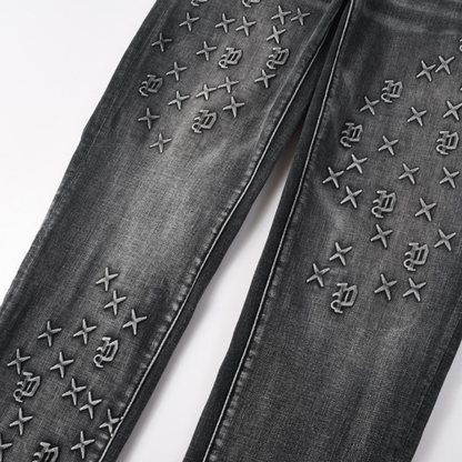 Purple Gradient Black Jeans