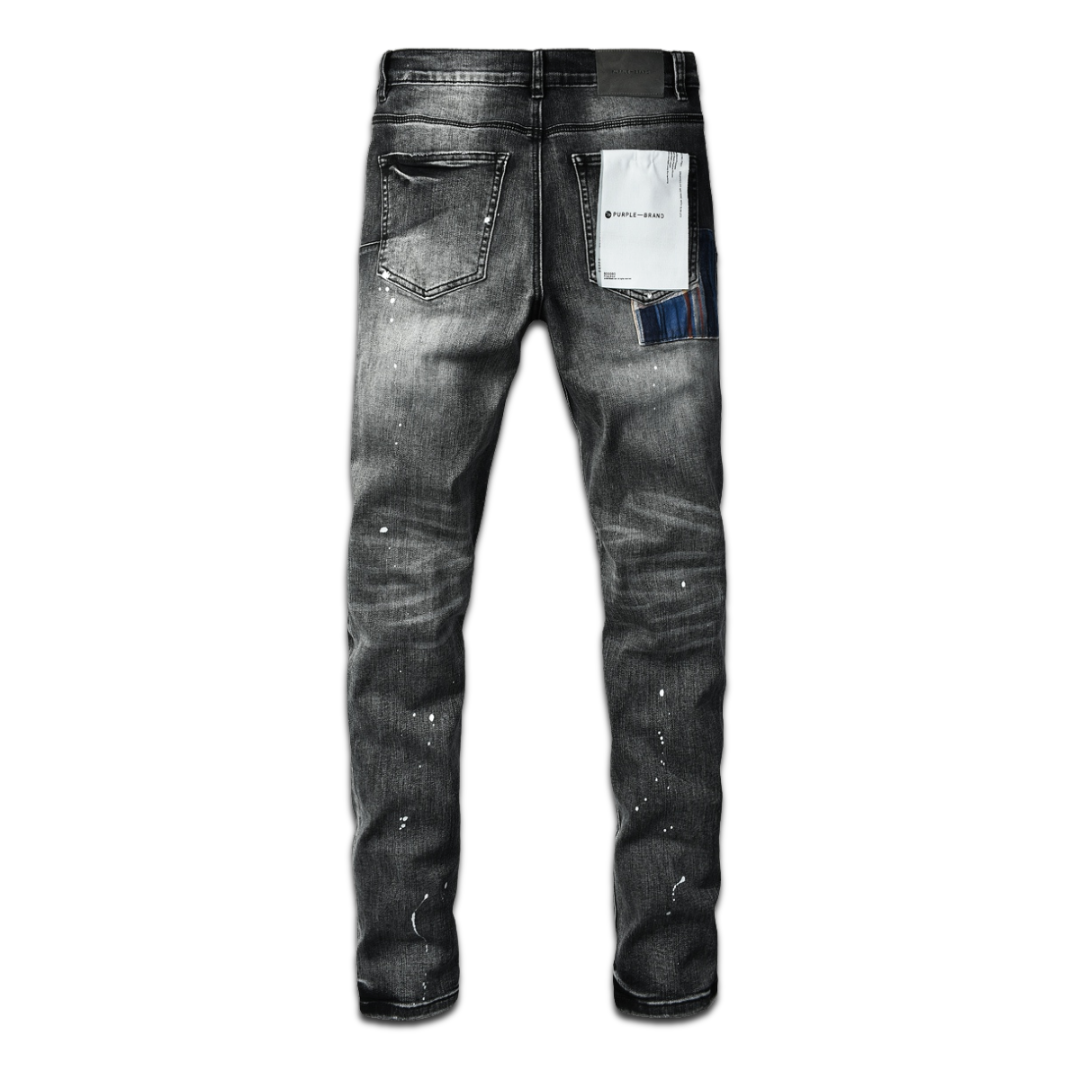 Purple Gradient Black Jeans