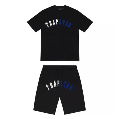 "TS" Short Set Black Blue