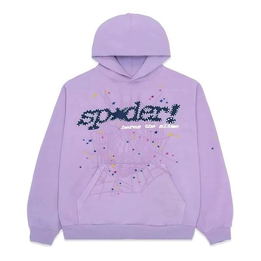 "Sp5der-Hoodie" Lila