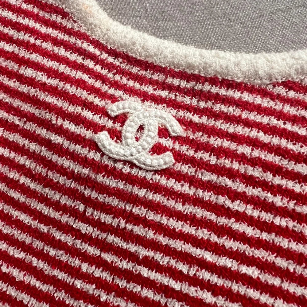 "CC" Stripe Top