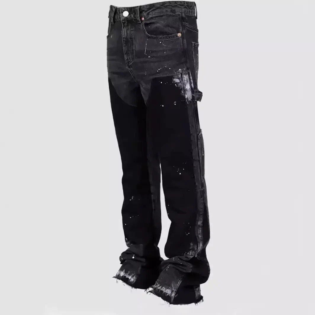 "Black Patch" Flared Denim