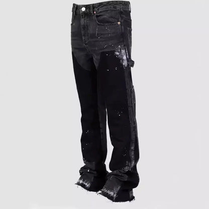 "Black Patch" Flared Denim